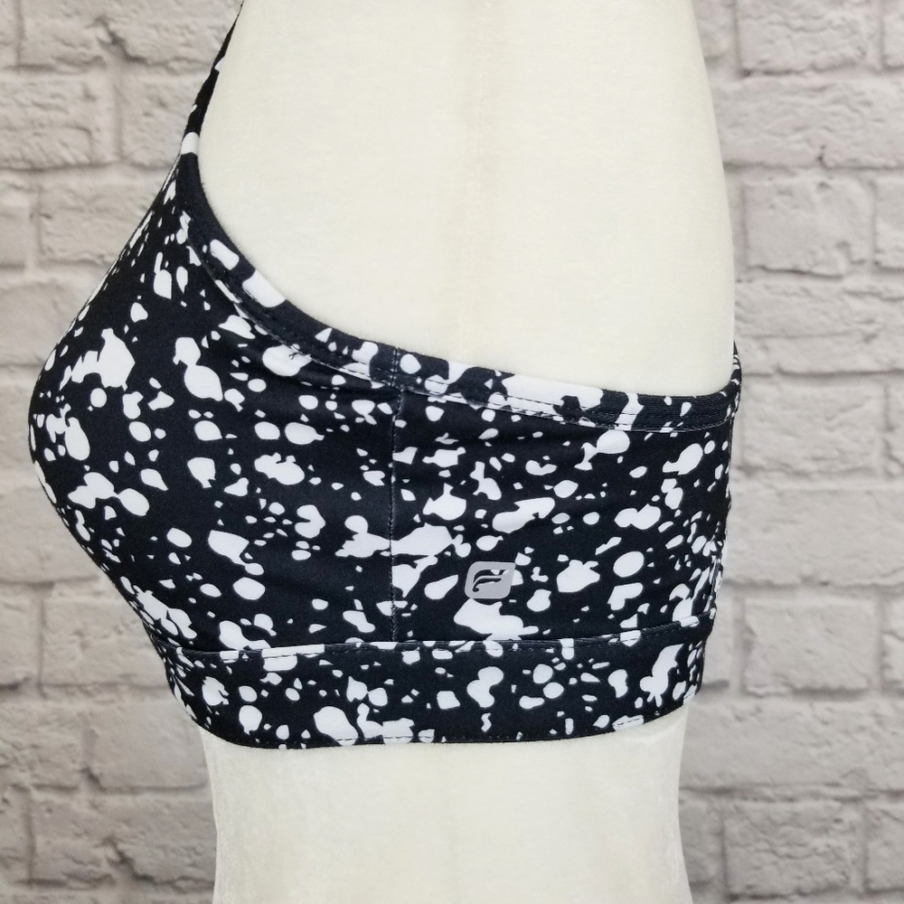 Fabletics Active Black White Spotted Keyhole Work… - image 8